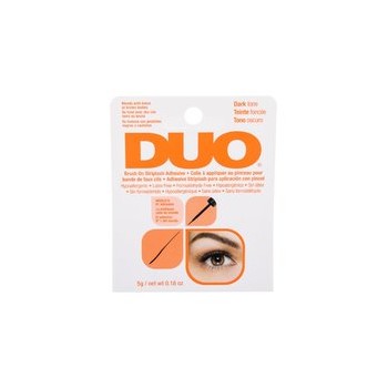 Duo Brush-On Striplash Adhesive Dark Tone - Glue for false eyelashes with double brush 5 g