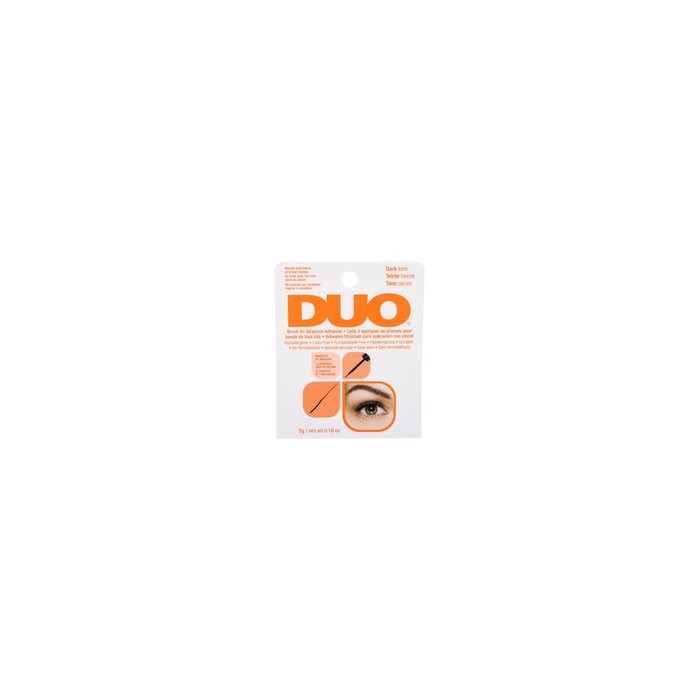 Duo Brush-On Striplash Adhesive Dark Tone - Glue for false eyelashes with double brush 5 g