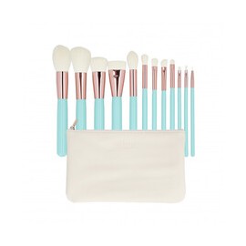 Makeup Brush Set Turquoise (12 pcs)