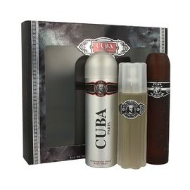 Cuba Black Gift Set 100 ml EDT, After Shave Cuba Black 100 ml and deospray Cuba Black 200 ml