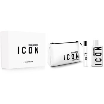 Icon Pour Femme Dárková sada EDP 100, miniaturka EDP 10 ml a kosmetická taštička