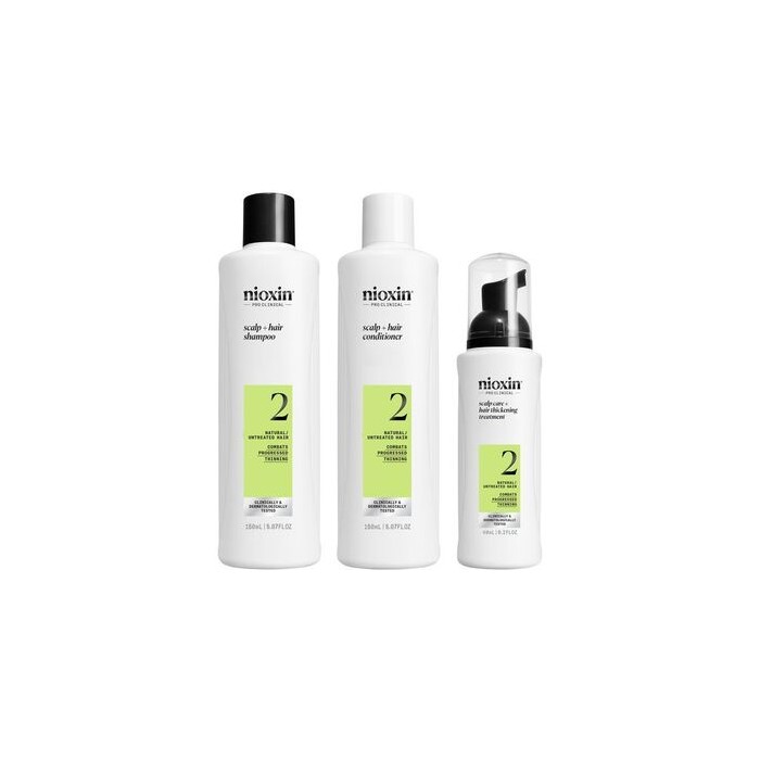 System 2 Set - Sada péče pro jemné výrazně řídnoucí přírodní vlasy