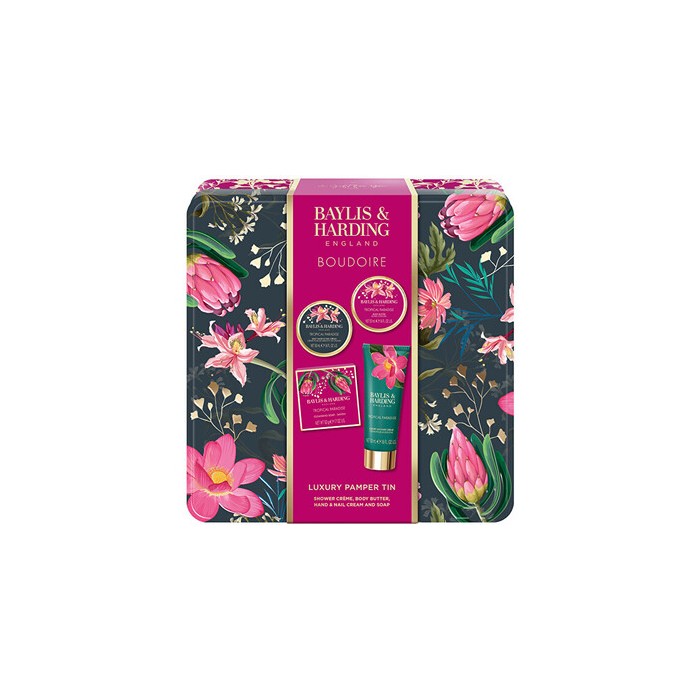 Boudoire Tropical Paradise Luxury Pamper Tin - Dárková sada péče o tělo
